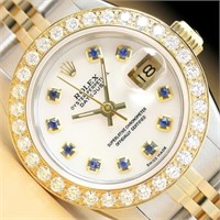 Rolex Datejust Sapphire Diamond Ladies Watch