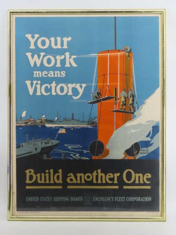 WWI Hoertz US Shipping Board Advertising