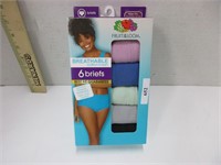 New 6pk Women's 7/L Briefs