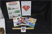 Superman Comic, Peanut's Book, & TV Guide’s
