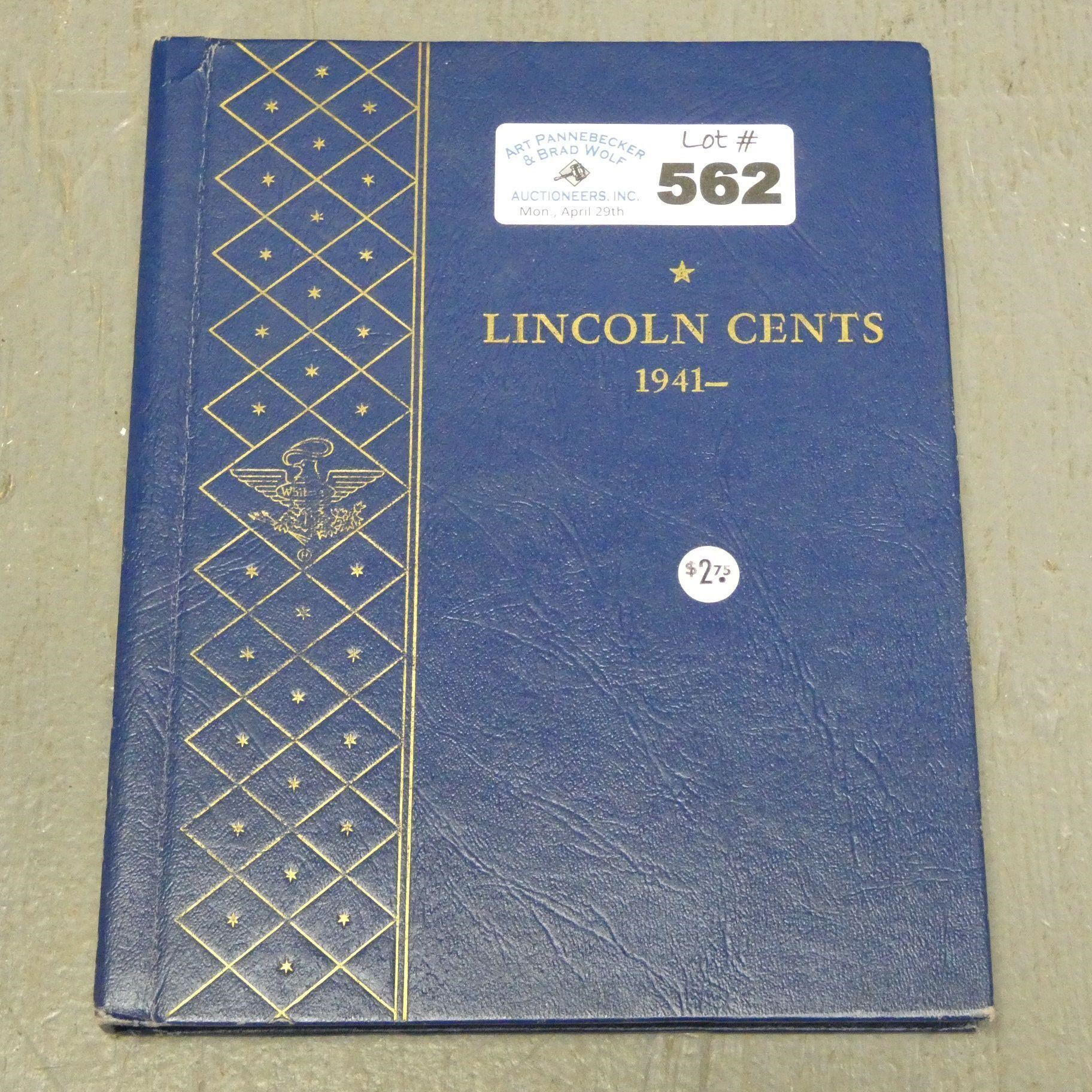 1941-up Lincoln Wheat & Memorial Cents in Book