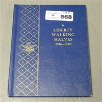 (22) Silver Walking Liberty Half Dollars in Book