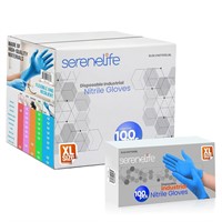 SereneLife XL Size Nitrile Disposable Gloves