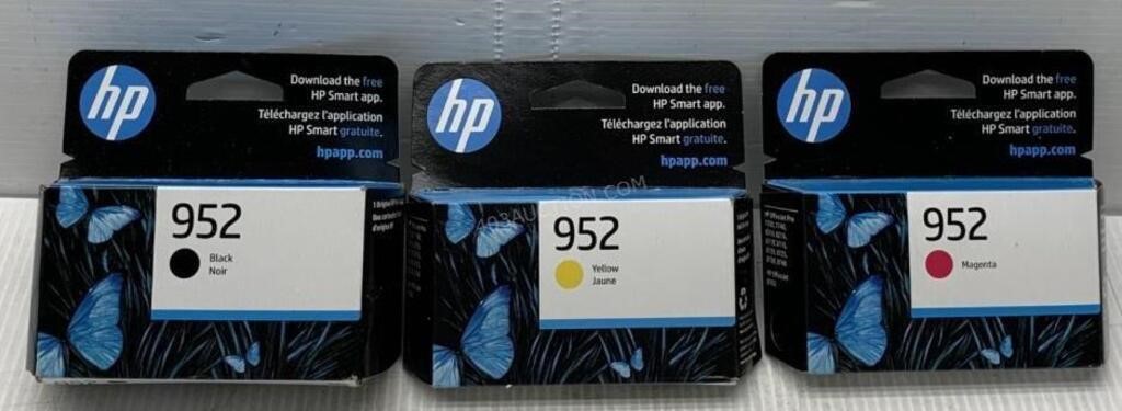 Lot of 3 HP 952 Ink Cartridges - NEW $125