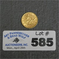 1901 $5 Liberty Head Half Eagle Gold Coin