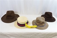 4 Mens' Hats: Resistol, Pendleton, Scala & Filson
