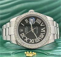 Rolex Men Datejust 2.50 Ct Diamond Watch
