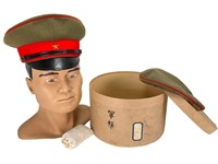 WWII Japanese Army Boxed Officers Visor Cap