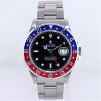 Rolex Men GMT Master II Blue Red Pepsi 40 MM Watch