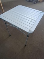 Roll-Up Metal Camping Table 27" Compact & Travel