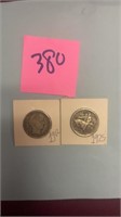 Pair of Silver Half-Dollars 1902 & 1925