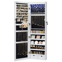 SONGMICS 6-LED Wall-Mounted Jewelry Cabinet...