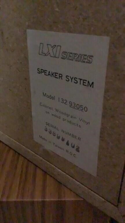 Pair of LXI Home Stereo Speakers