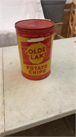 Vintage Golden Flake Tin Can Birmingham Alabama
