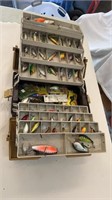 Tackle Box Full of Fishing Lures Bait