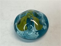 Murano Style Art Glass Paperweight 1 1/2”