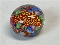 Murano Style Art Glass Paperweight 1 1/2”