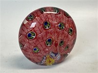 Murano Style Art Glass Paperweight 2 1/2”