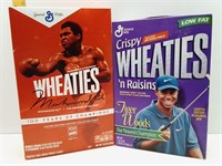 2 FULL SPORTS WHEATIE BOXES