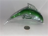 Art Glass Dolphin 7.5” Long