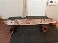 vtg fiberglass skateboard with California slalom