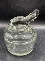 Jeanette Glass Elephant Powder Dish-Small Chips