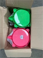 Dino Trays  Green + Pink  19 count