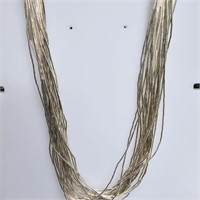 $600 Silver 29.5G Strand  Necklace