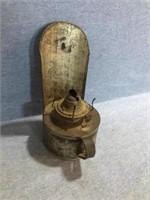 Antique Railroad Oil Lamp- Metal For Wall Hanging