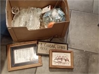 box of various collectibles