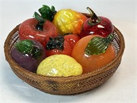 Assorted Art Glass Fruit