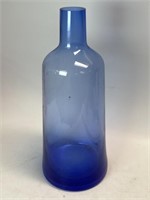 Cobalt Blue Art Glass Vase 16”