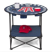 Barstool Game Day Round Table with Shelf, Portable