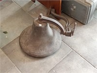 antique cast iron bell with clapper (broken yoke)