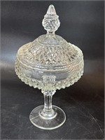 Diamond Point Candy Compote 11 1/2”