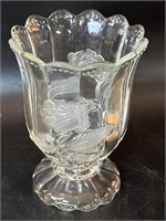 Imperlux Hand Cut Crystal Vase 9”