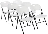 Amazon Basics Folding Plastic Chair - 6 Pack