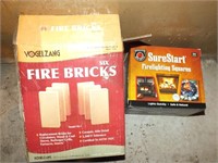 FIRE BRICKS AND FIRE STARTING SQUARES