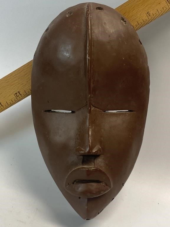Vintage African Ivory Coast Mask Replica Dated