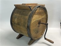 Early Wooden Table Top Butter Churn