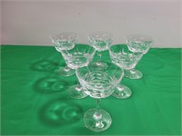 Crystal Tall Champaign/ Dessert Glasses 6" × 6