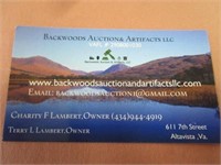 BACKWOODS AUCTION WILL BE PARTICIPATING IN THE