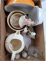 Box lot- pitchers, vases, etc