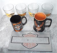 HARLEY DAVIDSON MUGS AND BEER GLASSES