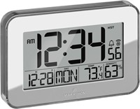 Marathon Wall Clock, Silver