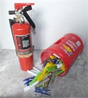 SENTRY FIRE EXTINGUISHER AND CLOTHES PINS
