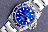 Rolex Submariner Sapphire Diamond 40 MM Watch