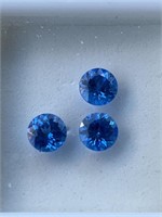 Collection of (3) Beautiful Blue Gems (each