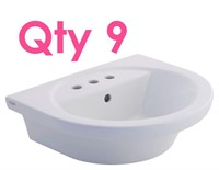 Qty 9-American Standard Pedestal Sink Top