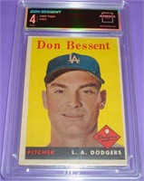 1958 Topps #401 Don Bessent Arena Graded 4